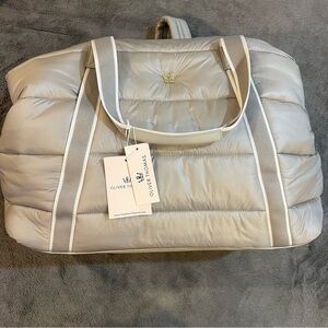 Oliver Thomas Metallic Quilted Travel Backpack/ Tennis